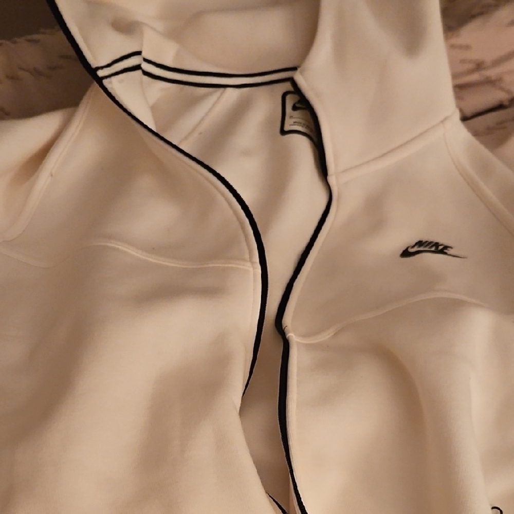 Nike Women's White Jacket with Black Trim